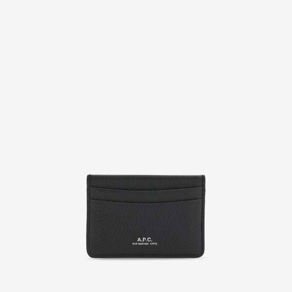 André Cardholder Grained Black Leather Accessories