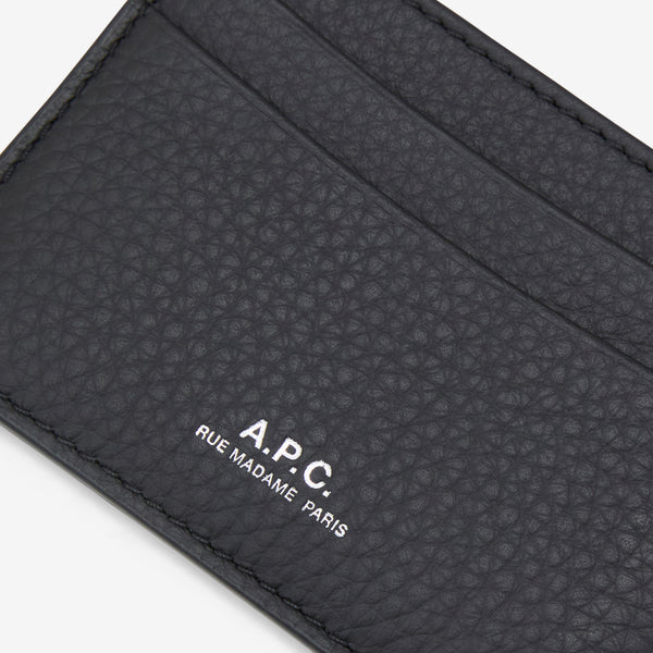 André Cardholder Grained Black Leather Accessories