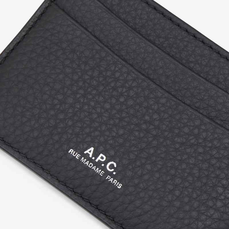 André Cardholder Grained Black Leather Accessories