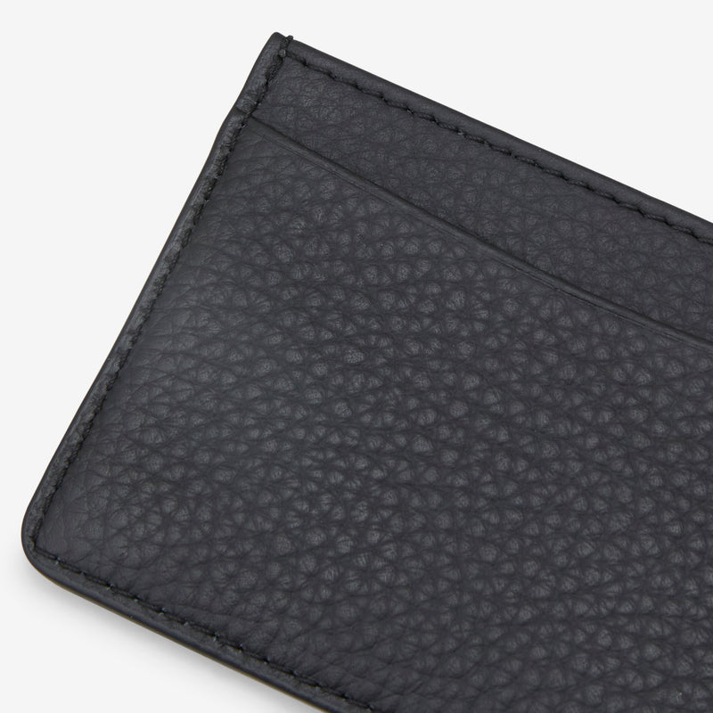 André Cardholder Grained Black Leather Accessories