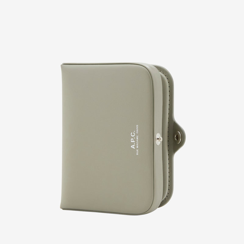 Josh Coin Purse Taupe Green Accessories