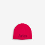 Fluffy Reversible Skull Beanie Red