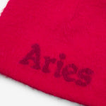 Fluffy Reversible Skull Beanie Red