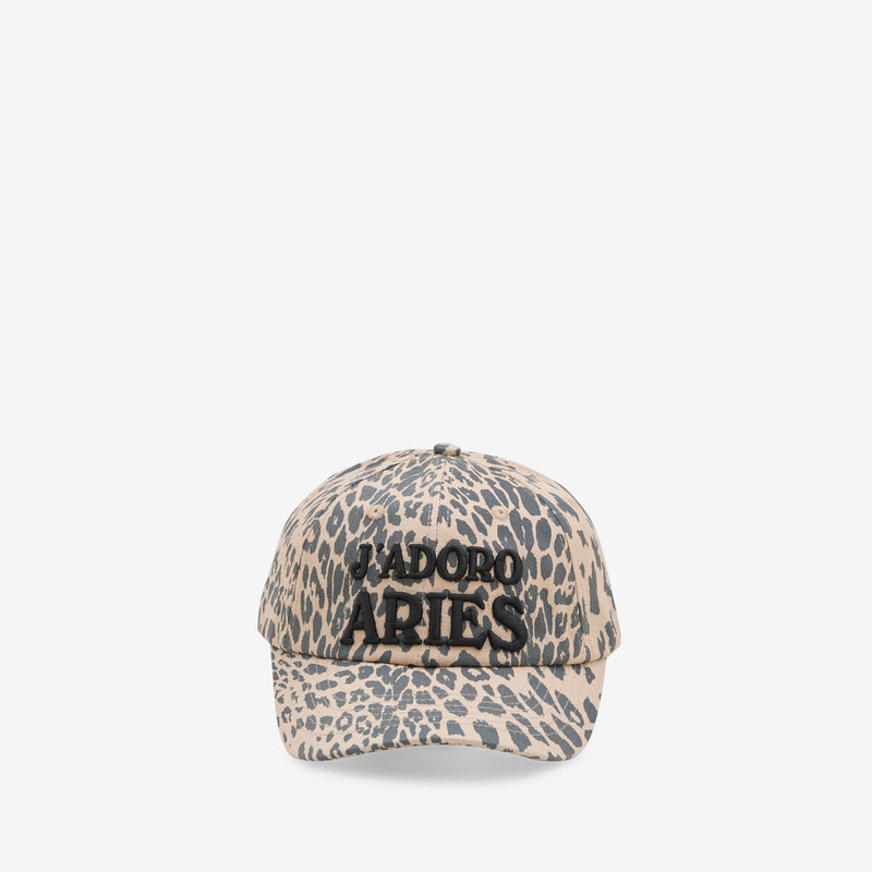 J'Adoro Aries Leopard Cap Beige Headwear