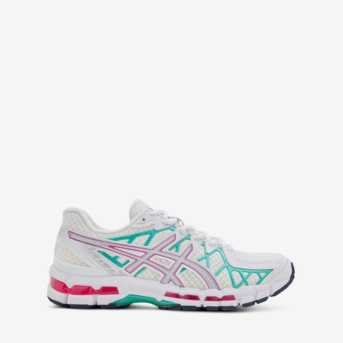 Gel-Kayano 20 White | Aurora Green Footwear