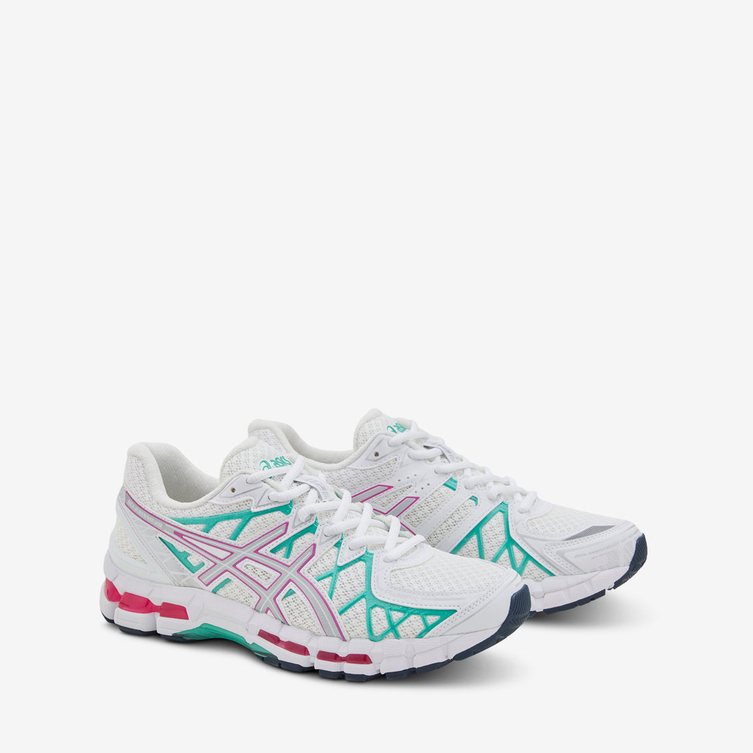 Gel-Kayano 20 White | Aurora Green Footwear