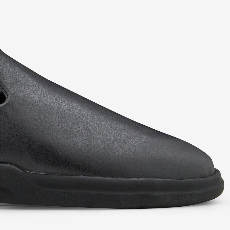 Pelli Smooth Leather Jet Black Footwear