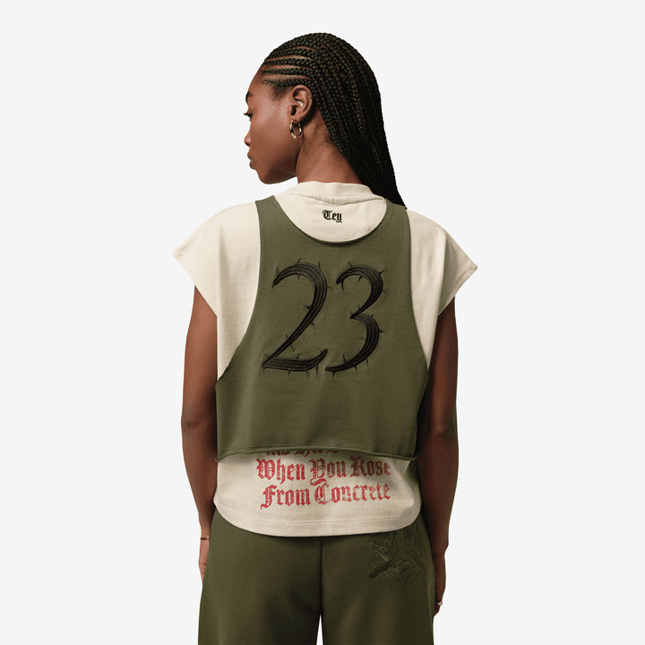 Teyana Taylor x Short-Sleeve T-Shirt Coconut Milk | Rough Green | Black