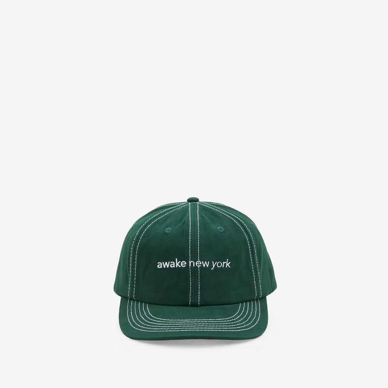 Awake NY Contrast Stitch 6 Panel Green Headwear