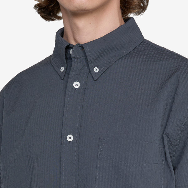 Nike Life Seersucker Button-Down Shirt Anthracite Shirts