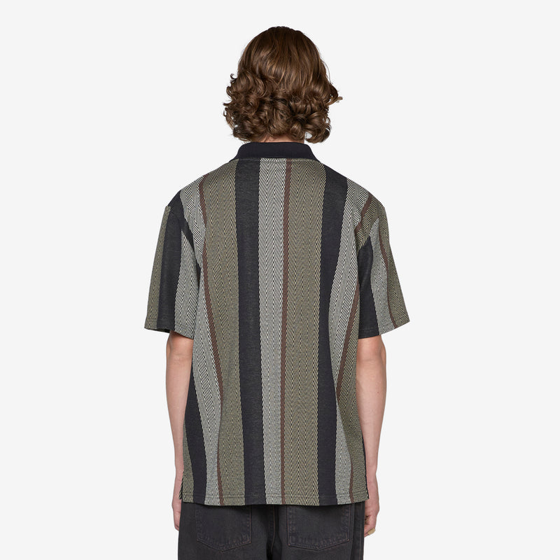 Jacques Polo Shirt Herringbone Khaki Green Shirts
