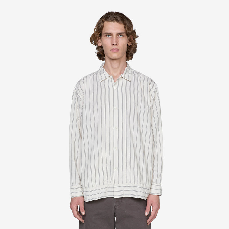 Claude Longsleeve Shirt Natural Stripe Shirts