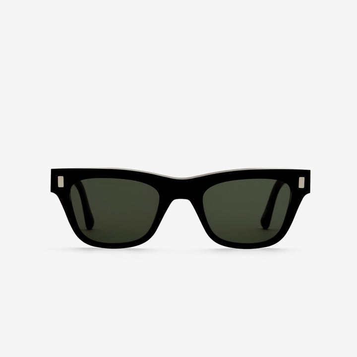 Aki Black | Green Solid Lens Front