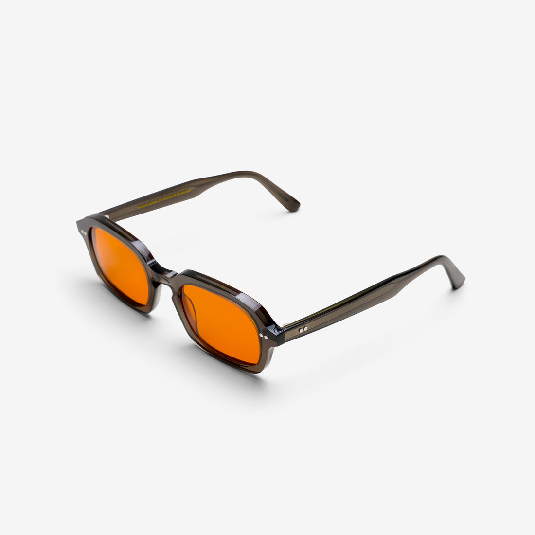 Albin Black Smoke | Orange Solid Lens Eyewear