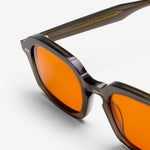 Albin Black Smoke | Orange Solid Lens