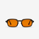 Albin Black Smoke | Orange Solid Lens