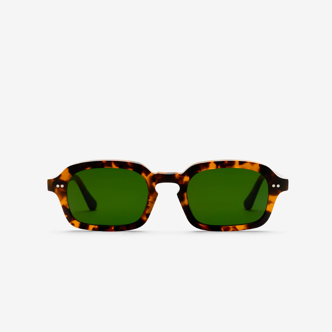 Albin Havana | Green Solid Lens Eyewear