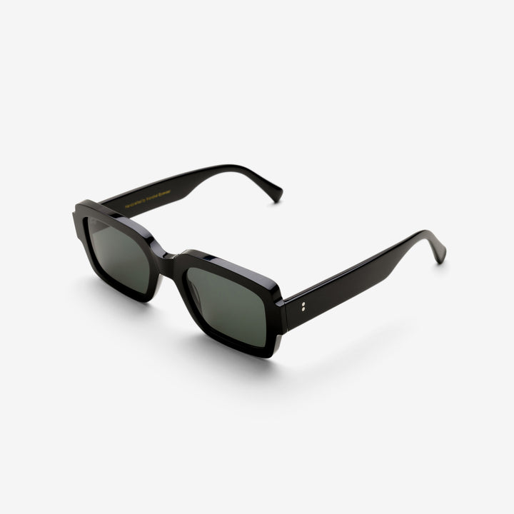 Apollo Black | Green Solid Lens