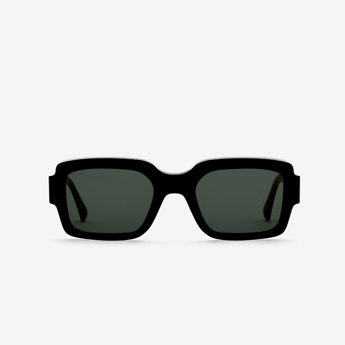 Apollo Black | Green Solid Lens Eyewear