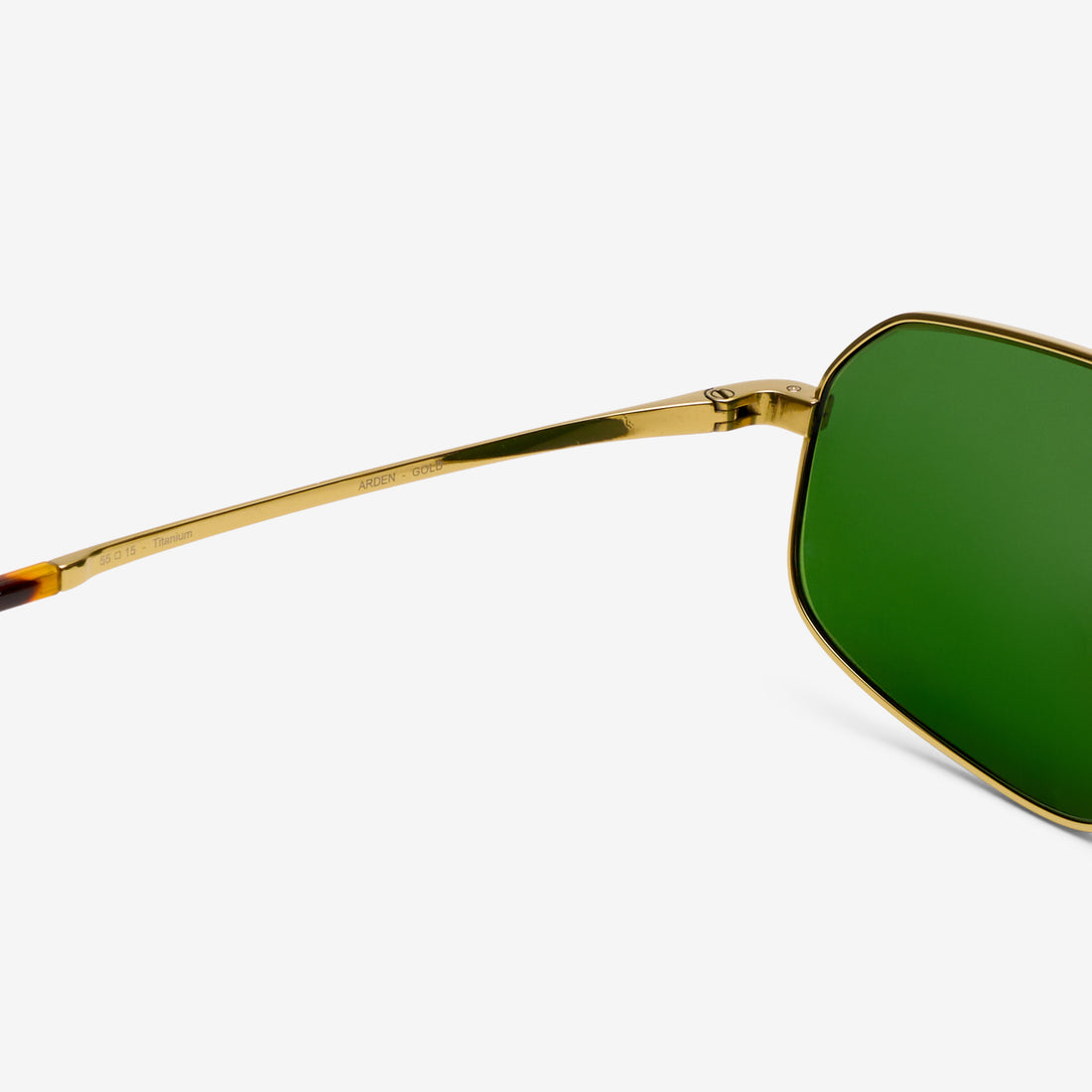 Arden Gold | Green Solid Lens Eyewear