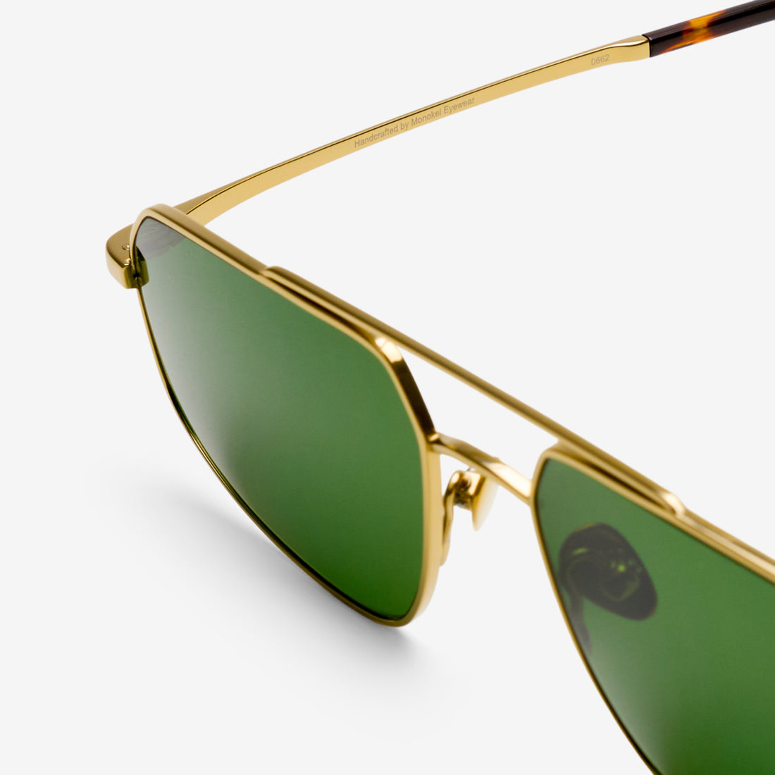 Arden Gold | Green Solid Lens Eyewear