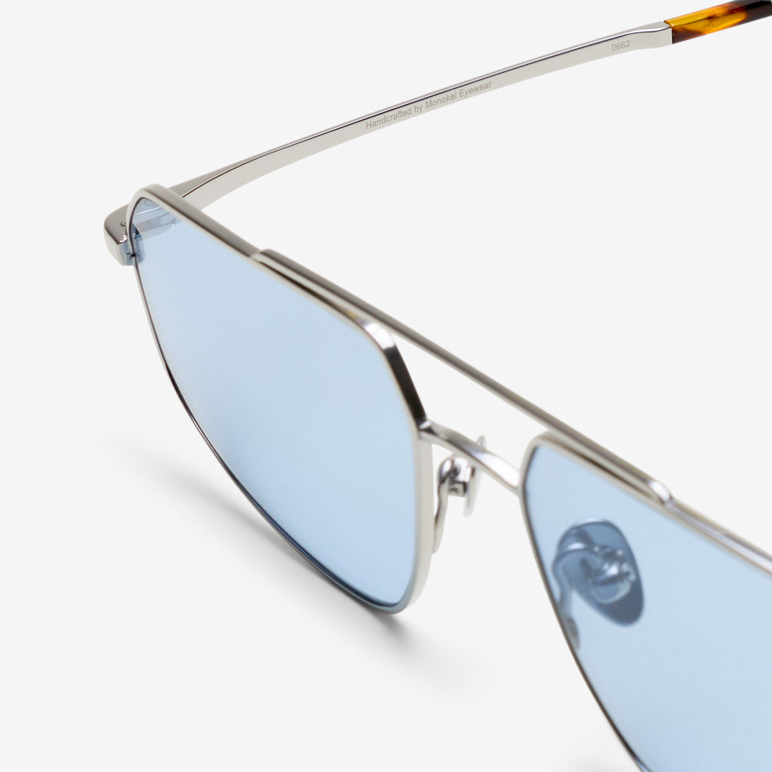 Arden Silver | Blue Solid Lens Eyewear