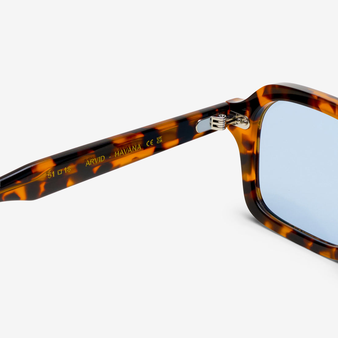 Arvid Havana | Blue Solid Lens Eyewear