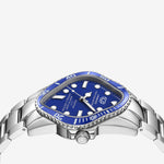 PEA101 Silver Precision Steel | Blue Bezel | Blue Dial 32mm