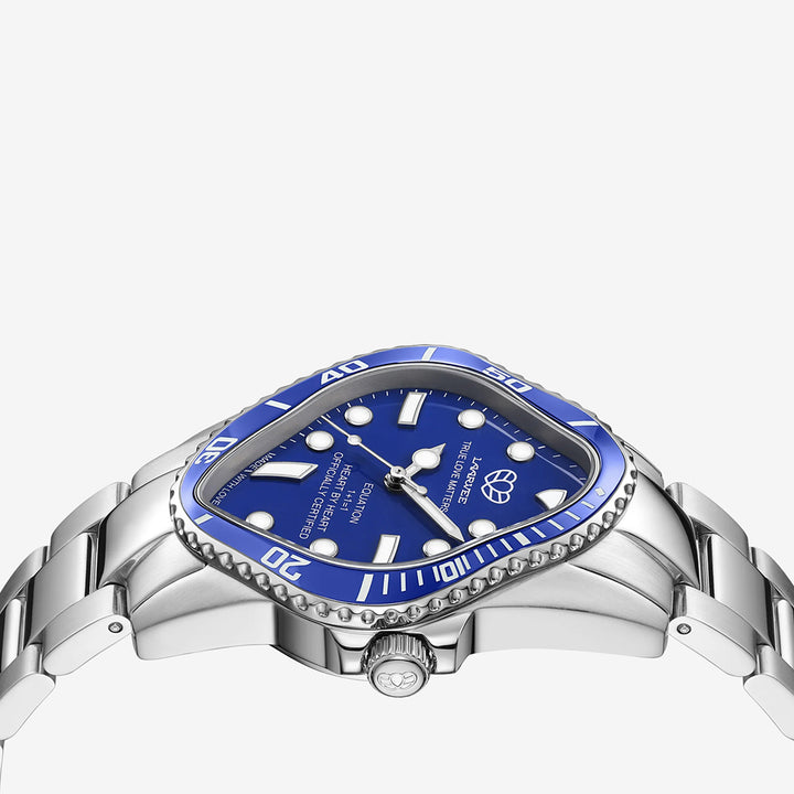 PEA101 Silver Precision Steel | Blue Bezel | Blue Dial 32mm