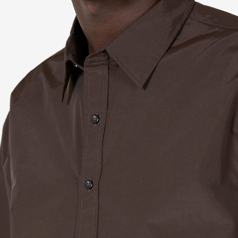 Boxy Short Sleeve Shirt Brown