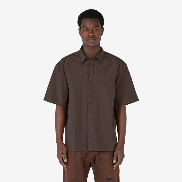 Boxy Short Sleeve Shirt Brown
