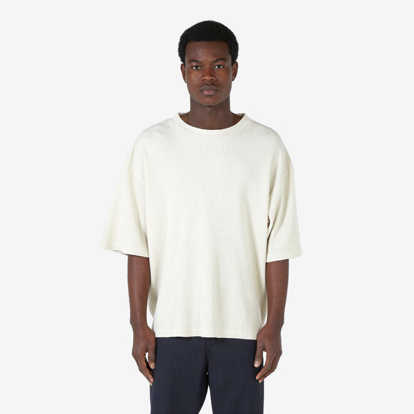 Waffle Boxy T-Shirt Bone