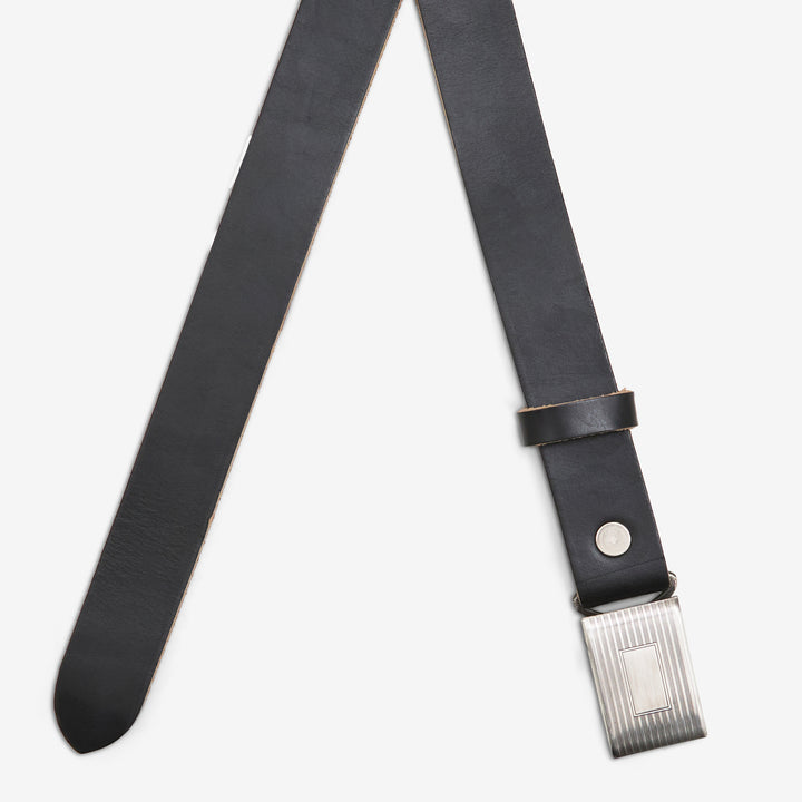 Plate Belt Horween Leather Black