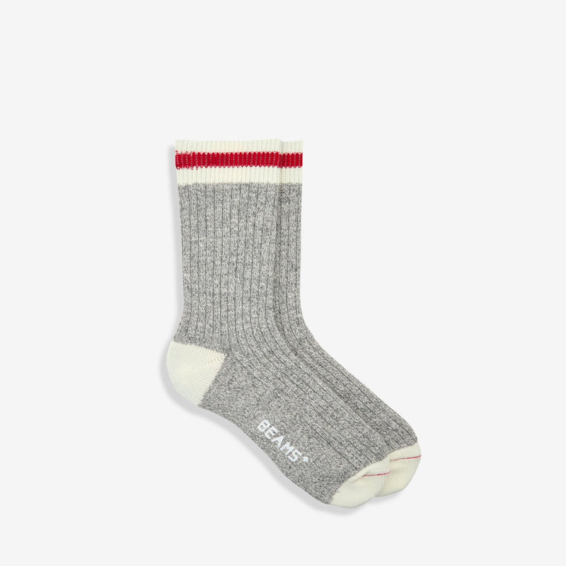 Rag Socks Grey | Red Accessories