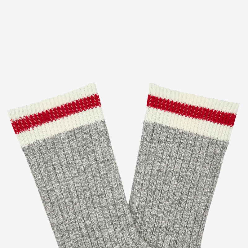 Rag Socks Grey | Red Accessories