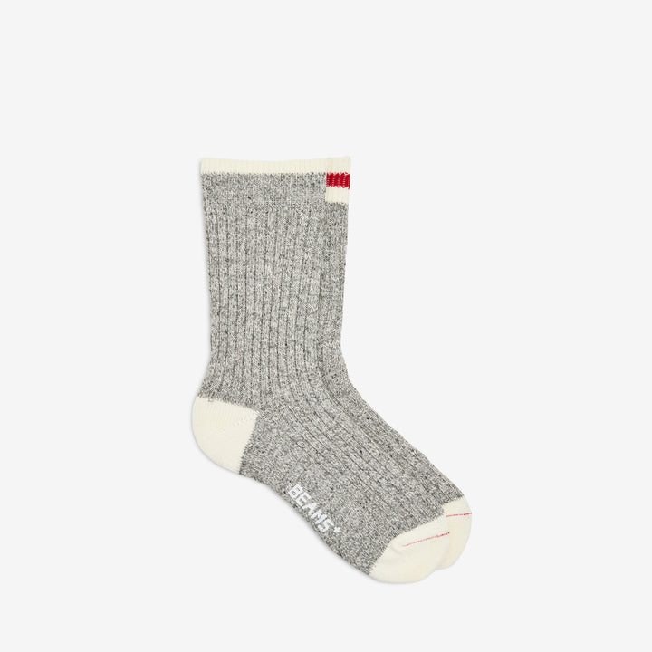 Rag Socks Grey | Red Front