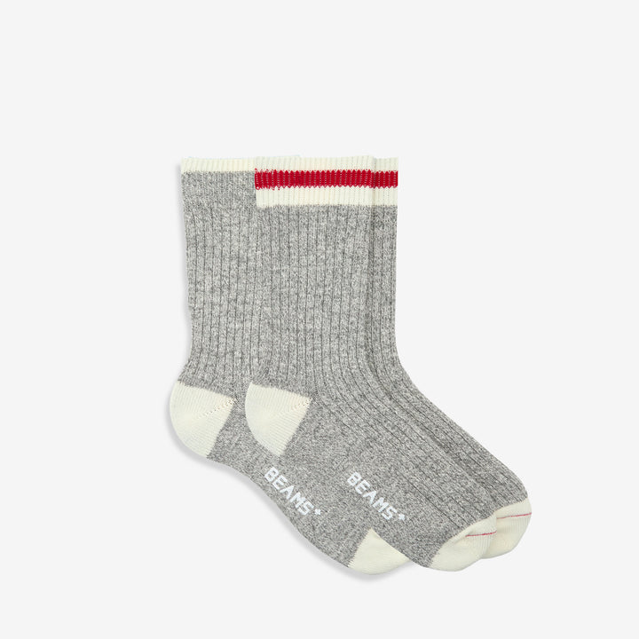Rag Socks 2-Pack Grey | Red Front
