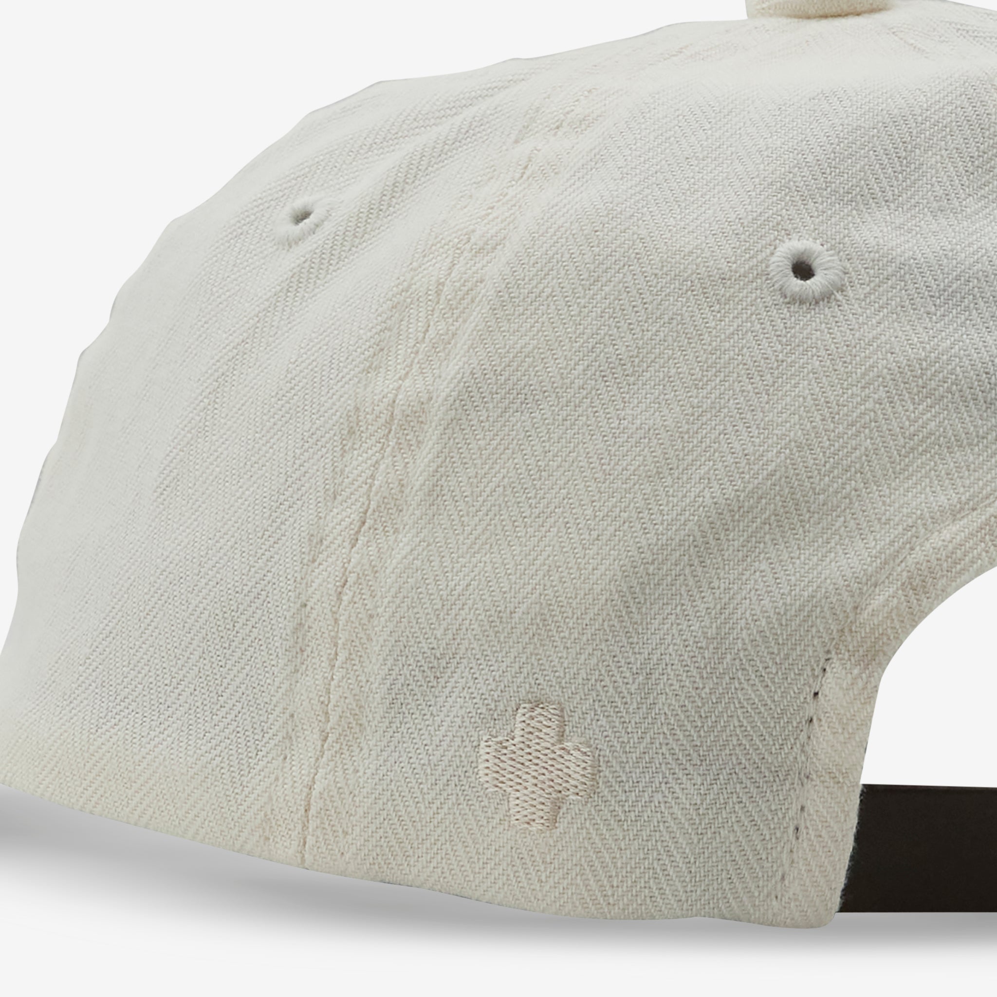 6 Panel Herringbone Cap Ivory – Above The Clouds