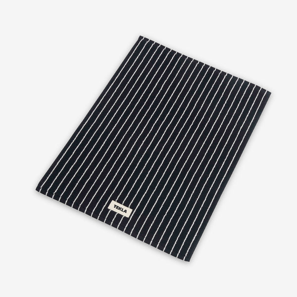 Bath Mat Striped Black Stripes Lifestyle