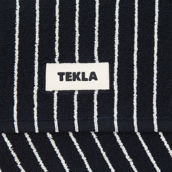 Bath Mat Striped Black Stripes Lifestyle
