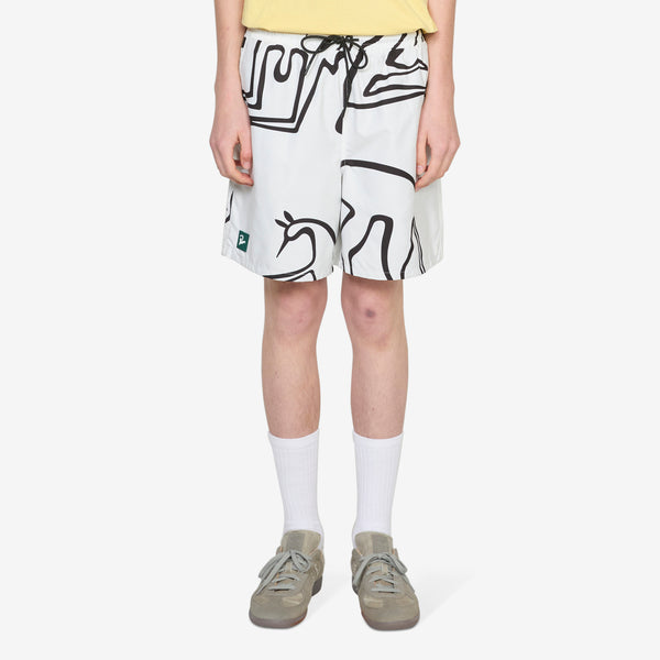 Yoga Walks Swim Shorts White Shorts