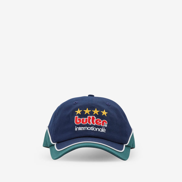 Internationale 6 Panel Cap Navy | Forest