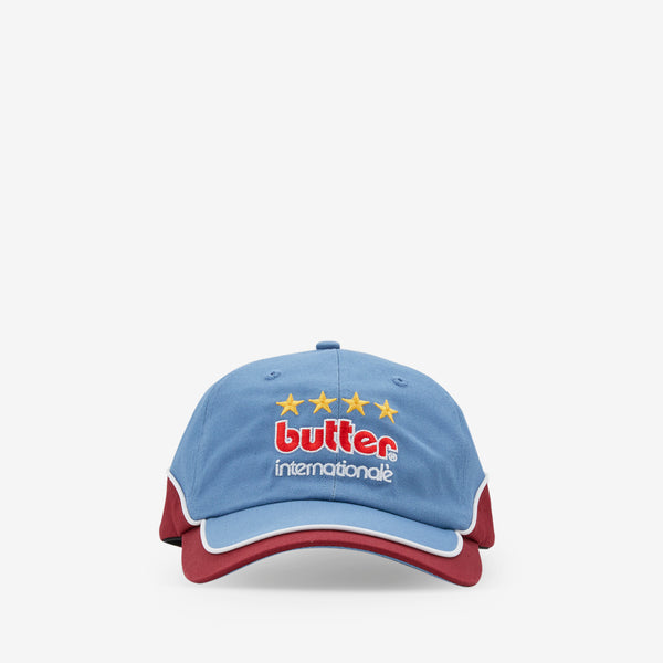 Internationale 6 Panel Cap Slate | Ruby