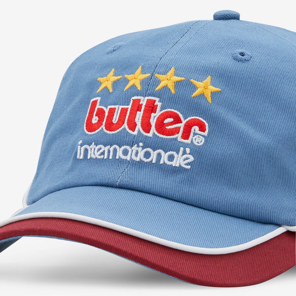 Internationale 6 Panel Cap Slate | Ruby