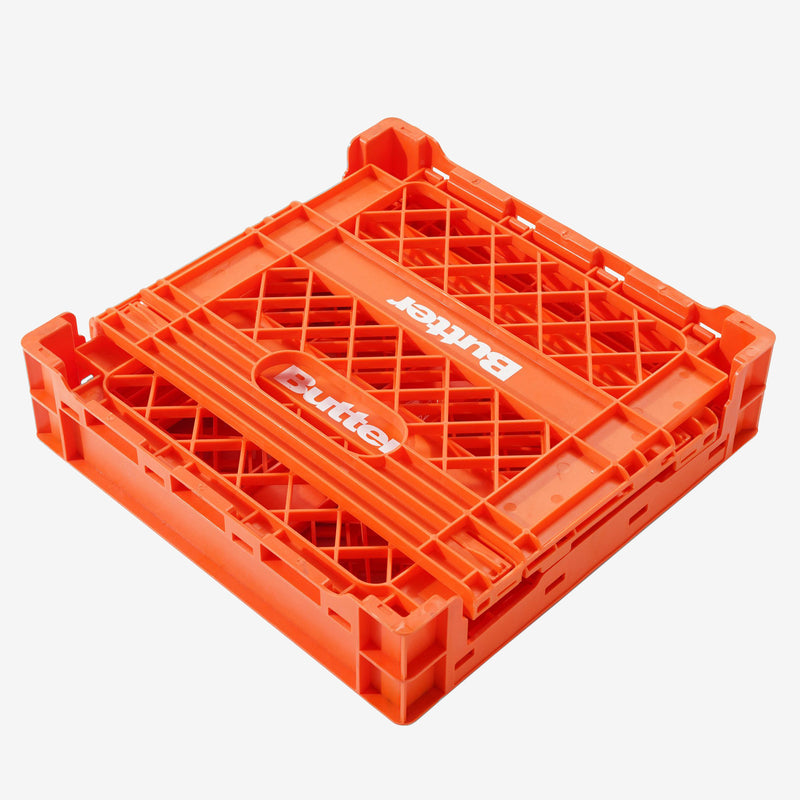 Collapsable Record Crate Orange Lifestyle
