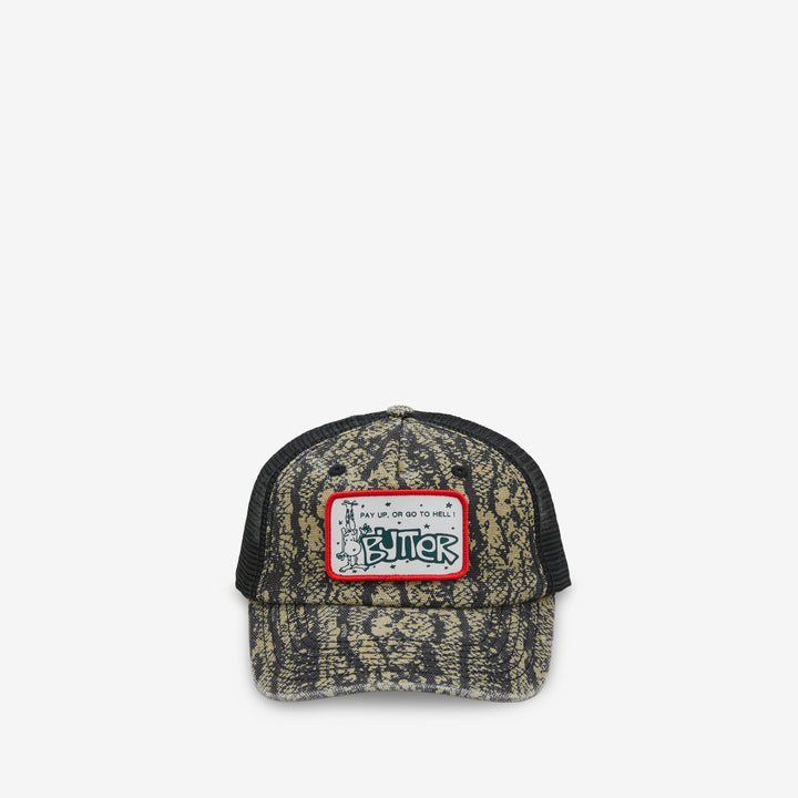 Pay Up Trucker Cap Lowland Camo Front