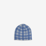 Plaid Skully Beanie Blue | Grey