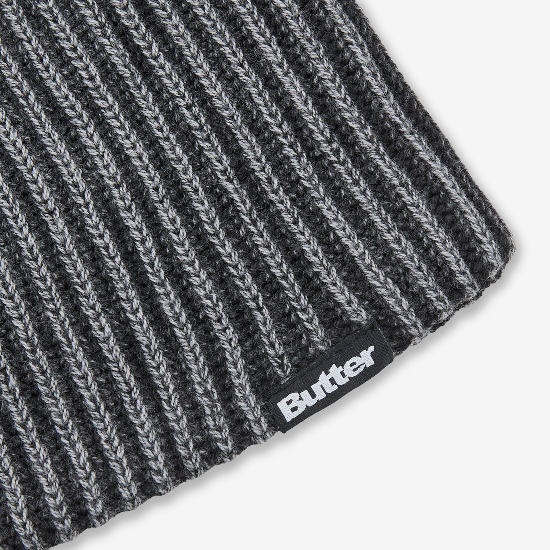 Ribbed Skully Beanie Washed Black Headwear