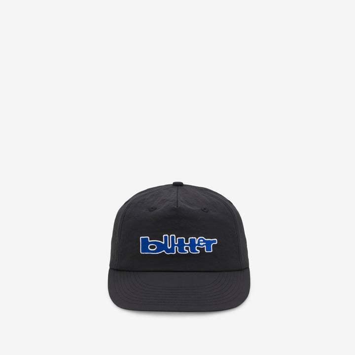 Warped 5 Panel Cap Black Front