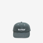 Rounded Logo 6 Panel Cap Washed Black